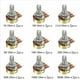 thumbnail image 4 of 36Pcs WH148 Kit de Potenciómetro Único B1K / 5K / 10K / 20K / 50K / 100K / 500K / 1M con Perillas Juego de Potenciómetro Único Tuercas de Eje, 4 of 7