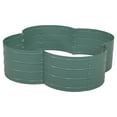 thumbnail image 3 of Sunnydaze 43" x 43" x 12" 4-Leaf Clover Green Galvanized Steel Outdoor Raised Garden Bed, 3 of 11