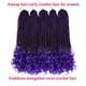 thumbnail image 2 of Hello de ganchillo HVN-KVVM Senegalese Twist de 18 pulgadas, color morado, 5 paquetes, 2 of 6