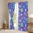 thumbnail image 3 of jejeloiu Cute Daisy Curtains Pack of 2 (42x84 Each),Kawaii Flower Curtains Blackout,Colorful Floral Bedroom Curtains For Girls Kids,Super Cozy Room Decor, 3 of 6