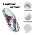 thumbnail image 5 of Lsque Tropical Leaves Pattern Womens Comfort Cotton on Scuff With Memory Foam and Anti-skid Sole Slipper-42/43, 5 of 7