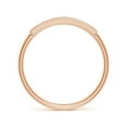 thumbnail image 2 of ANGARA Natural Pave Set Diamond Bar Ring with Milgrain in 14K Rose Gold for Women (Size-2mm| Color-G| Clarity-VS2) | April Birthstone, Anniversary, Jewelry Gift for Women | Natural Diamond Ring, 2 of 11