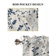 thumbnail image 6 of Blue Botanical Living Room Curtains 2 Panel, Rustic Country Spring Floral Summer Leaf Cafe Window Treatment, Farmhouse Bedroom Bathroom Kitchen Curtains Drapes 104"x45", 6 of 6