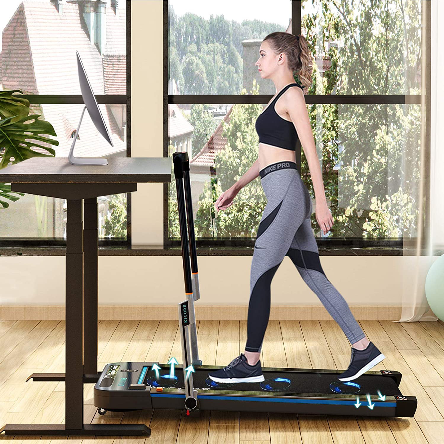 FUNMILY Treadmills for Home Treadmill with LCD Motorized Running Walking Jogging Exercise Fitness Machine Trainer Equipment for Gym Home Office 