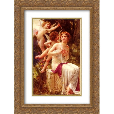 Guillaume Seignac 2x Matted 18x24 Gold Ornate Framed Art Print 'Les Avances De L'Amour'