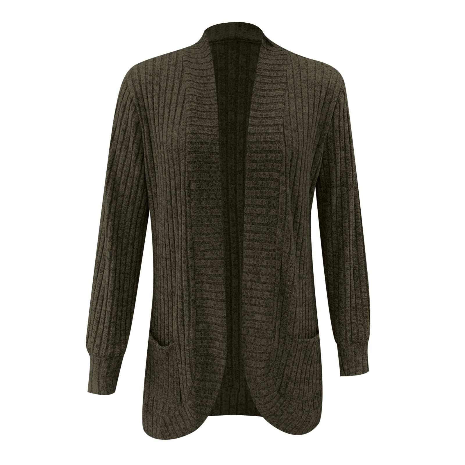 Womens Loose Fashion Casual Open Front Long Sleeve Cardigan Coat