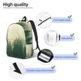thumbnail image 5 of Balery Fog Forest Vintage Canvas Backpack for Men and Women - Large Capacity, Durable Travel Laptop Bag for School, Work, Hiking, and Outdoor Activities, 5 of 7