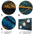 thumbnail image 3 of Designart "Melodies of Boho Blue And Gold I" Boho Feather Metal Art Print, 3 of 5