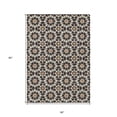 thumbnail image 3 of HomeRoots 583775 5 x 8 ft. Floral Medallion Washable Indoor & Outdoor Rectangle Area Rug, Charcoal, Silver & Copper, 3 of 5