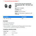thumbnail image 2 of Front To Frame Sway Bar Bushing Kit - Compatible with 1985 - 1997 Ford F-350 4WD 1986 1987 1988 1989 1990 1991 1992 1993 1994 1995 1996, 2 of 2