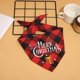 thumbnail image 1 of Bufanda para perros Bufanda clásica navideña a cuadros para mascotas Bufanda triangular Feliz Navidad (regalo navideño rojo), 1 of 5