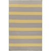 9' x 13' Nautical Highlife Yellow and Gray Shed-Free Area Throw Rug
