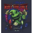 thumbnail image 2 of Women's The Nightmare Before Christmas Halloween Oogie Roll The Dice Graphic Tee Navy Blue 2X Large, 2 of 4