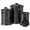 Black, variant on Ceramic Canisters for The Kitchen: Food Storage Containers with Air Tight Ceramic Lid for Flour/Sugar/Rice/Coffee/Cookies/Candy - Set of 4 （Matte White）