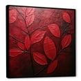 thumbnail image 2 of Designart "Foliage Adorned With Cherry Tones I" Leaves Floater Framed Canvas Art Print, 2 of 5