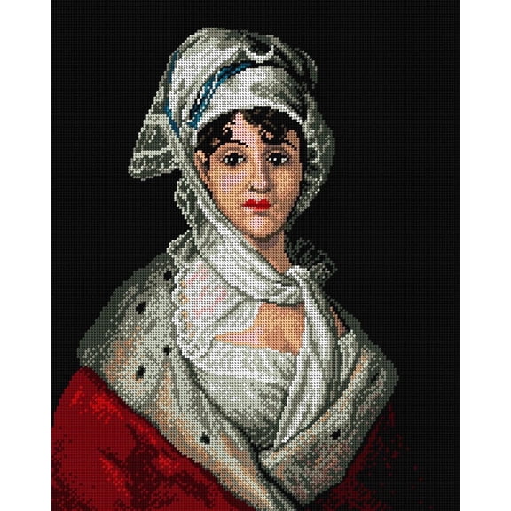 Antonia Zarate 1898M Needlepoint canvas for halfstitch without yarn