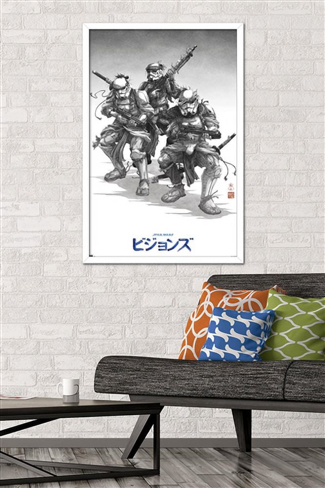 Star Wars: Visions - Storm Troopers Wall Poster, 22.375" x 34", Framed