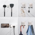 thumbnail image 4 of Soporte para afeitadora de ducha de acero inoxidable de primera calidad, ganchos de pared, resistentes al agua, perchas para toallas, se pegan en la pared para baño, cocina, paquete de 5, 4 of 5