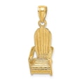 thumbnail image 4 of 14K Yellow Gold Polished Finish 3-Dimensional Lattice Design Beach Chair Charm Pendant, 4 of 4