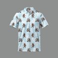 thumbnail image 2 of Funny Golf Shirts for Men Casual Short Sleeve Print Polo Shirt Light Blue L, 2 of 5