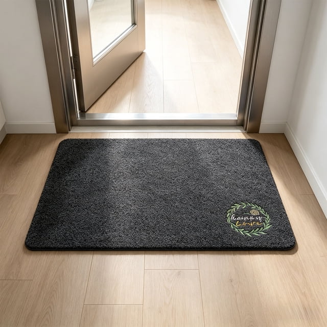 Tapis de Porte pour Entrée de Maison, Tapis de Porte pour Porte d'Entrée Extérieure, Paillasson Imitation Coco Style Imprimé Broderie Tapis de Sol Extérieur Piège-Saleté Tapis d'Entrée pour Porte d'Entrée Porche Patio