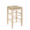 thumbnail image 1 of 25 Inch Backless Counter Stool, Woven Rattan, Oak Brown Rubberwood Frame, 1 of 1