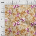 thumbnail image 2 of oneOone Cotton Flex Orange & Pink Fabric Leaves & Lemon Dress Material Fabric Print Fabric By The Yard 40 Inch Wide, 2 of 6
