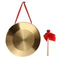 thumbnail image 1 of Traditional Percussion Instrument Chinese Gong Hand Gong with Hammer (Golden), 1 of 4