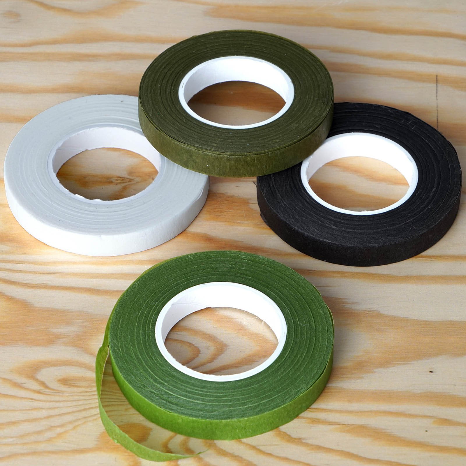 3rolls floral tape for Artificial flowers fondant cake 30yards 3 color  green white brown