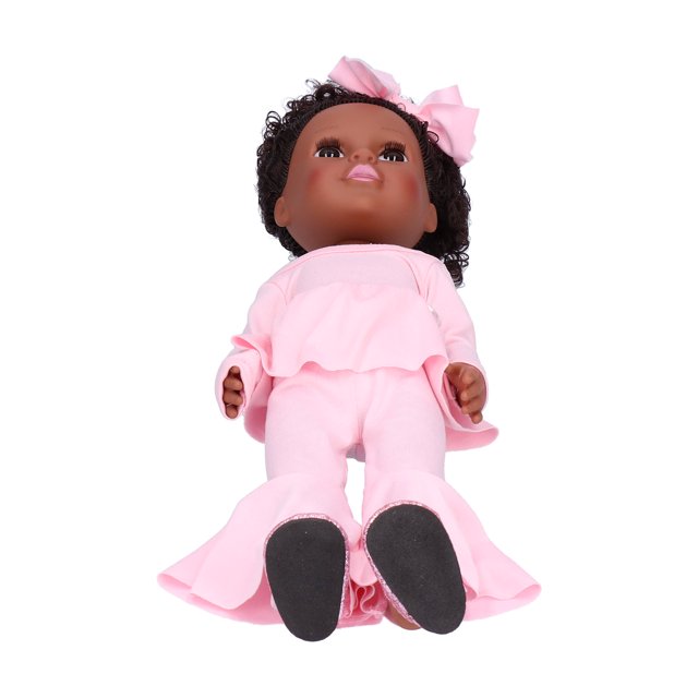 Muñeca Africana Para Niña ANGGREK Muñeca Reborn Respetuosa Con El Medio Ambiente Vinilo Inodoro 35,5 cm