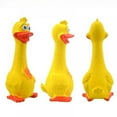 thumbnail image 4 of FNNMNNR 3 Packs Latex Rubber Chicken Duck Squeaky Dog Toys Interactive Funny and Non-Toxic Fetch Play Reduce Anxiety Small Medium Dogs, 4 of 12