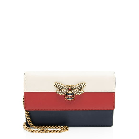 Pre-Owned Gucci Calfskin Queen Margaret Wallet on Chain