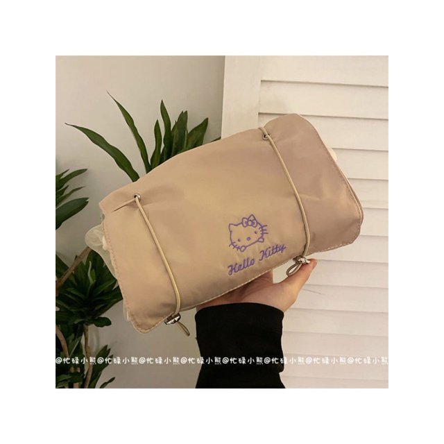 Neceser portátil periférico con dibujos animados de Sanrio Hello Kitty, desmontable, de gran capacidad, plegable, para viaje, para mujer