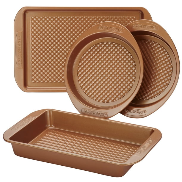 Farberware 4Piece Colorvive Nonstick Bakeware Set, Copper Walmart
