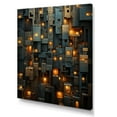 thumbnail image 2 of Designart "A Cityscape With Skyscrapers Resembling Copper Canyons I" Skyscrapers Wall Decor, 2 of 7