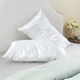 thumbnail image 3 of Silk Pillow Cases Standard Size Set of 2 Pack, White Satin Pillowcase for Hair and Skin, Super Soft Pillow Case with Envelope Closure (20x36 Inches), 3 of 4