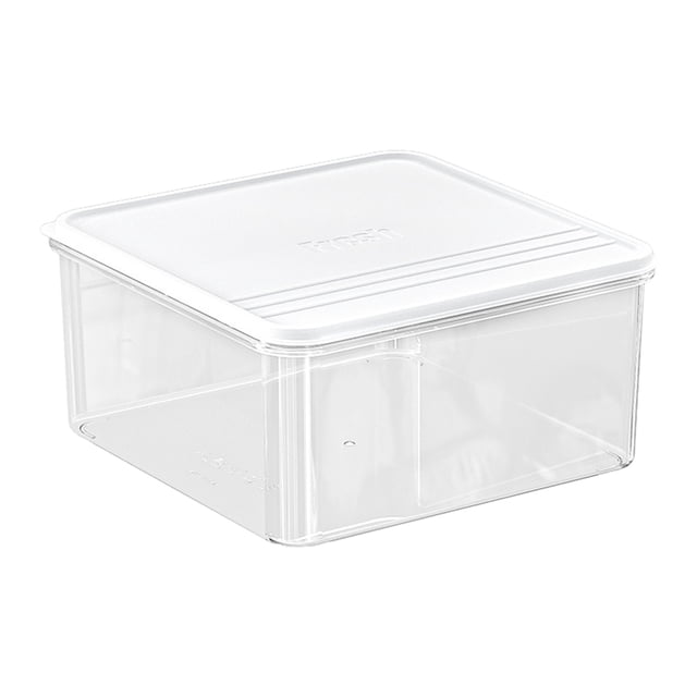 Matoen12 Stackable Refrigerator Cooler Sealed with Lid Kitchen Organizer Snacks Nut Box Food Storage Box Transparent