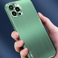 thumbnail image 4 of Compatible with iPhone 14 Pro Glossy Case Metal Brushed Back Soft Silicone Edge Lens Protection Slim Protection Shockproof Cover for Women Girls Green, 4 of 11