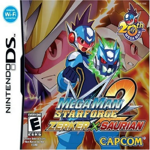Restored Mega Man Star Force 2: Zerker X Saurian (Nintendo DS, 2008) RPG Game (Refurbished)