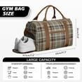 thumbnail image 5 of Boho Womens Gym Tote Duffle Bag with Wet Pocket & Shoe Compartment, Checkered Travel Duffel Bag Overnight Weekender Hospital Tote Mens Workout Carry on Bag with Luggage Sleeve, 5 of 6