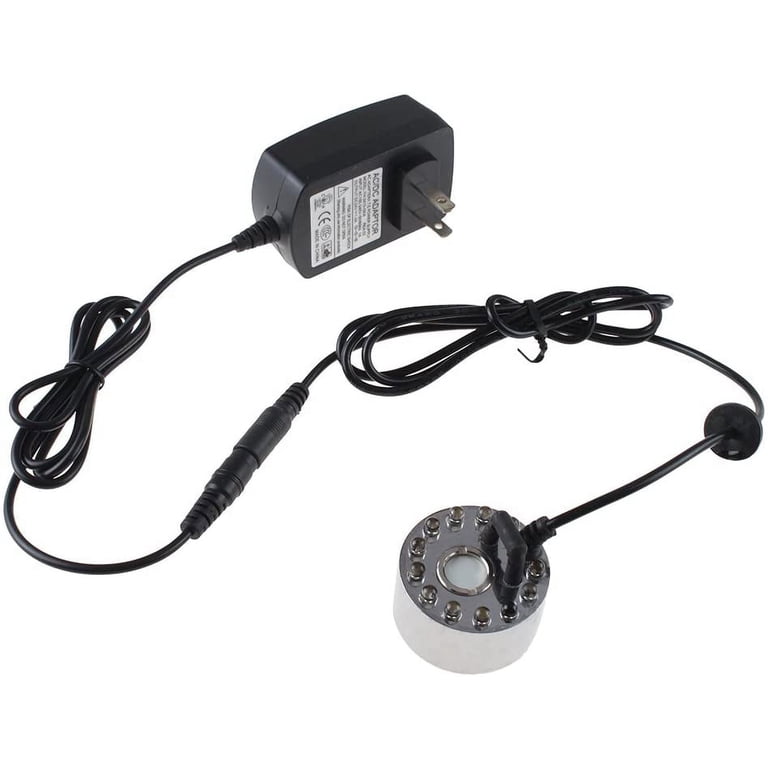 Generador De Niebla Ultrasónico Con 12 LED Multicolor | Ideal Para Fuentes, Acuarios, Decoración De Interior Y Exterior | Niebla Fría Sin Químicos