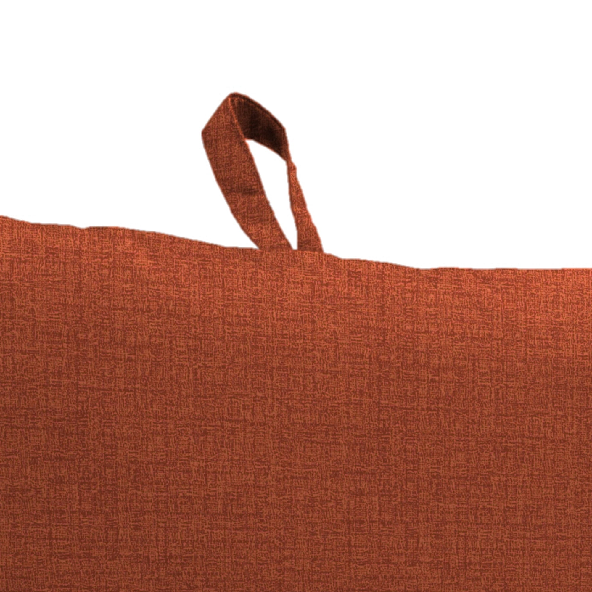 Jordan Manufacturing 44" x 21" McHusk Brick Red Crosshatch Rectangular Outdoor Chair Cushion with Ties and Hanger Loop
