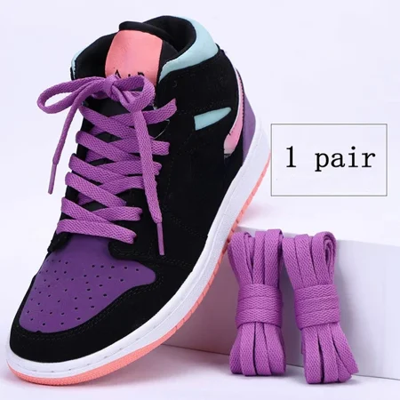 

Thicken Laces Shoe Athletic String No Elasticity Flat Shoelaces Sport White Leisure Sneaker Lacet Shoelaces Accessories Lilac purple 120cm