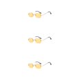 thumbnail image 2 of Qarigey Gafas de sol sin marco resistentes y duraderas de metal - Materiales Estilo punk Rectángulo Gafas de sol Simple Oro amarillo Type1 NO1, 2 of 6