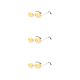 thumbnail image 5 of Gafas de sol rectangulares Minnieouse estilo punk metal sin marco para hombre amarillo, 5 of 6