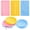 Pink, Yellow, Blue, variant on 120 Pieces Compressed Facial Sponge for Estheticians Face Makeup Removal Cleansing Sponge Pad Exfoliating Spa Wash Round Facial Cleansing Pads Supplies