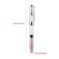 thumbnail image 2 of Qiilu 0.5 Fountain Pen, Transparent Fountain Pen,4Pcs 0.5mm F Point Transparent Fountain Pen Stationery Supplies for Office Home Daily Writing, 2 of 5