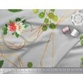thumbnail image 2 of Soimoi polyester Crepe Fabric Leaves & Ranunculus Floral Decor Fabric Printed Yard 52 Inch Wide, 2 of 3