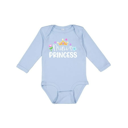 

Inktastic Mimi s Princess Crown and Flowers Gift Baby Girl Long Sleeve Bodysuit