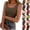04# Brown, variant on Ribbed Tank Tops for Women Scoop Neck Sleeveless Fitted Camisole Basic Summer Knit Top Slim Casual Y2K,Red S